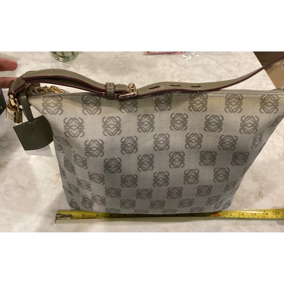 Loewe Handbags - Loewe Beige & Gray Anagram Shoulder Bag